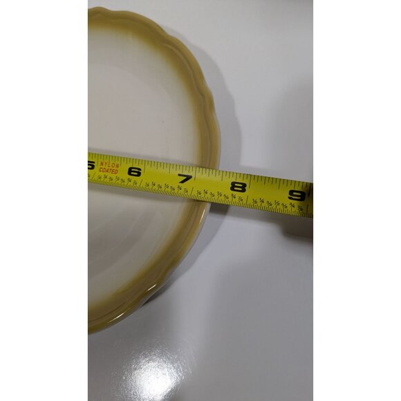 Syracuse China Beige White Side Plate Scalloped Edge Vintage Durable Ceramic - Picture 5 of 6